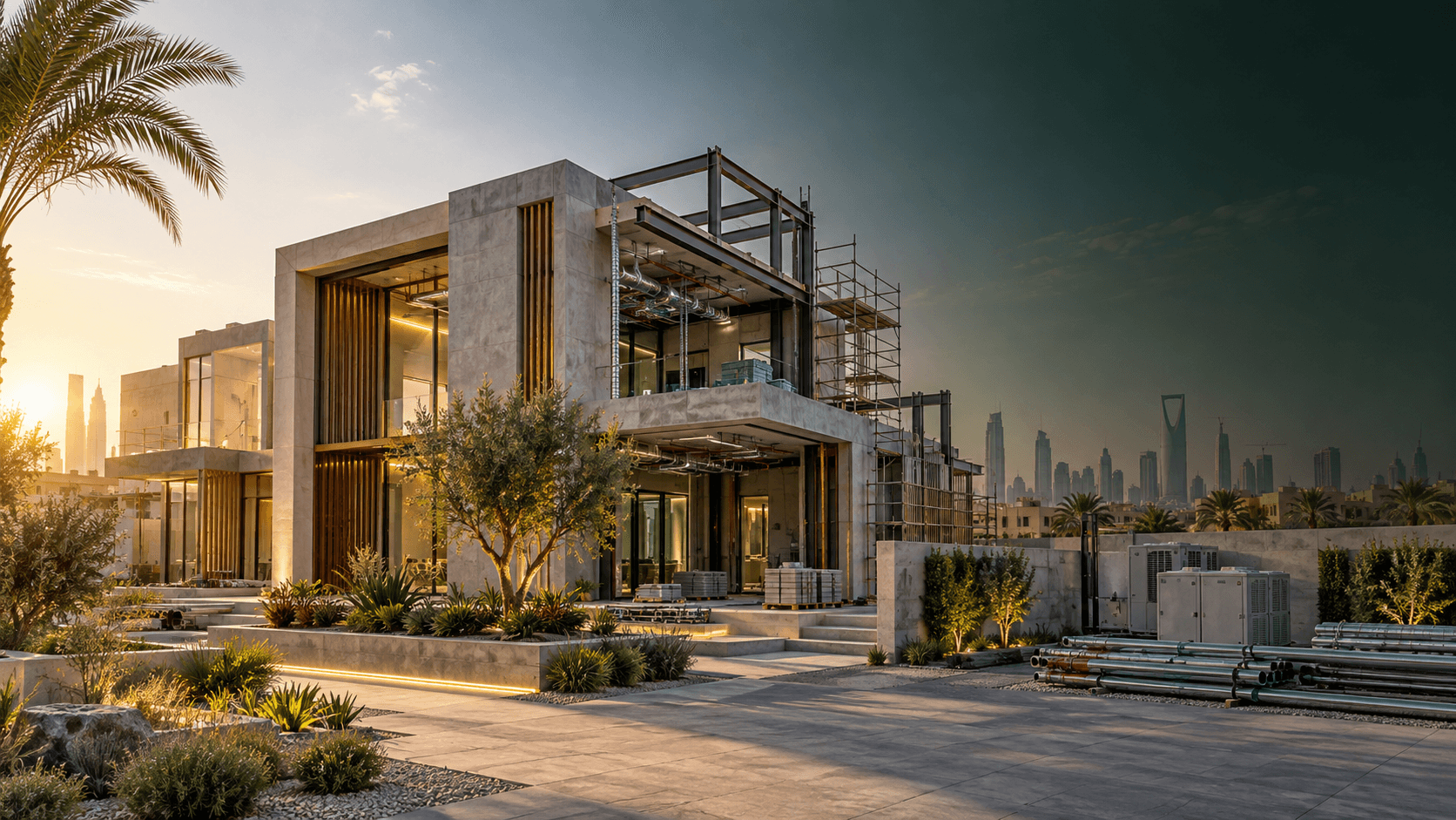 تصور معماري لمشروع قيد التنفيذ
